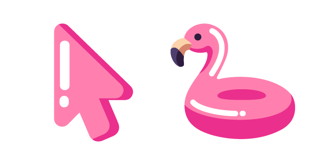 Minimal Flamingo Swim Ring