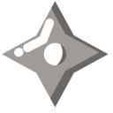 Minimal Gray Shuriken cursor
