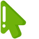 Minimal Green Alien pointer