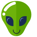Minimal Green Alien cursor