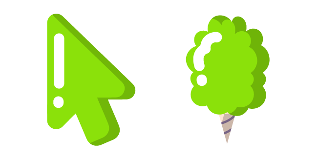 Minimal Green Cotton Candy