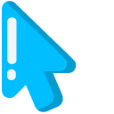 Minimal Light Blue Snowflake pointer