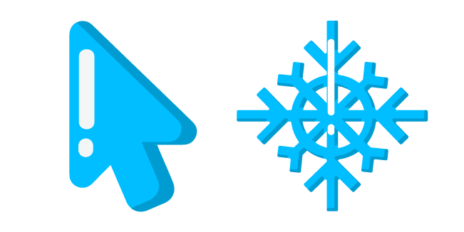 Minimal Light Blue Snowflake