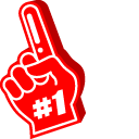 Minimal Number One Fan Glove cursor