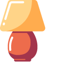 Minimal Orange Table Lamp cursor