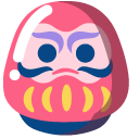 Minimal Pink Daruma Doll cursor