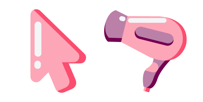 Minimal Pink Hair Dryer