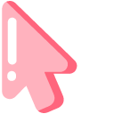 Minimal Pink Hand pointer