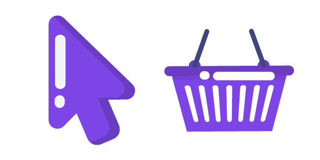 Minimal Purple Shopping Basket