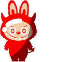 Minimal Red Labubu cursor