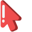 Minimal Red Paper Airplane pointer