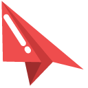Minimal Red Paper Airplane cursor