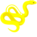 Minimal Yellow Snake cursor