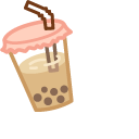 Cute Mochi Mochi Peach Cat and Bubble Tea pointer