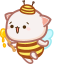 Cute Mochi Mochi Peach Cat Bee cursor