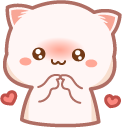 Cute Mochi Mochi Peach Cat Shy cursor