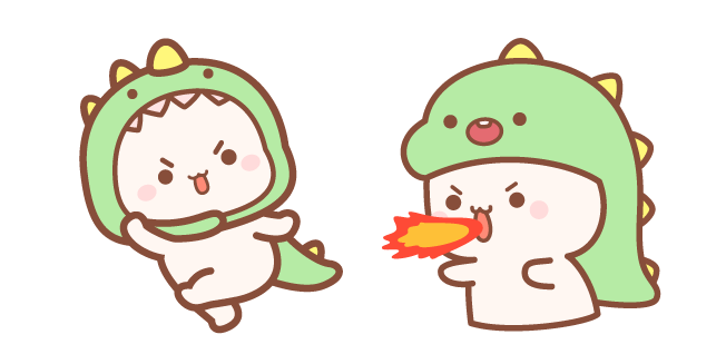 Kawaii Mochi Mochi Peach Cat in Dinosaur Costume