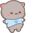 Kawaii Mochi Mochi Peach Cats Peach and Goma T-Shirts pointer