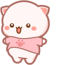 Kawaii Mochi Mochi Peach Cats Peach and Goma T-Shirts cursor
