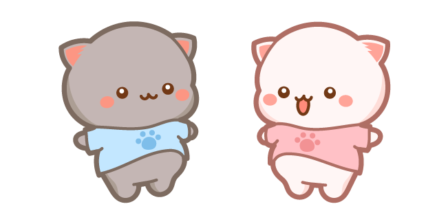 Kawaii Mochi Mochi Peach Cats Peach and Goma T-Shirts