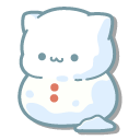 Mochi Mochi Peach Cat and Peach Snowman cursor