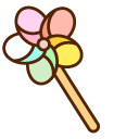 Mochi Mochi Peach Cat and Pinwheel pointer