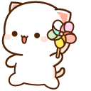 Mochi Mochi Peach Cat and Pinwheel cursor