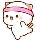 Mochi Mochi Peach Cat Doing Fitness cursor