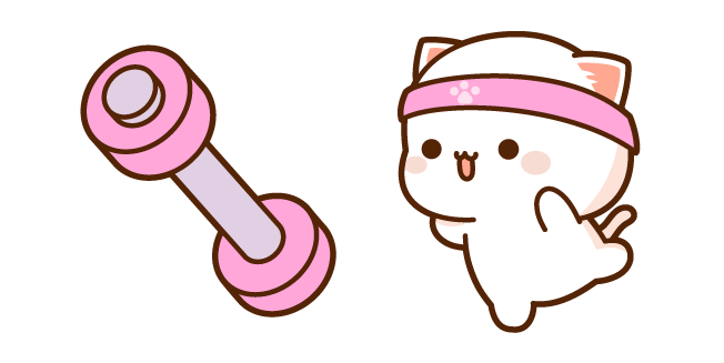Mochi Mochi Peach Cat Doing Fitness