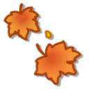 Mochi Mochi Peach Cat with Autumn Leaves pointer