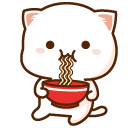 Mochi Mochi Peach Cat with Noodles cursor