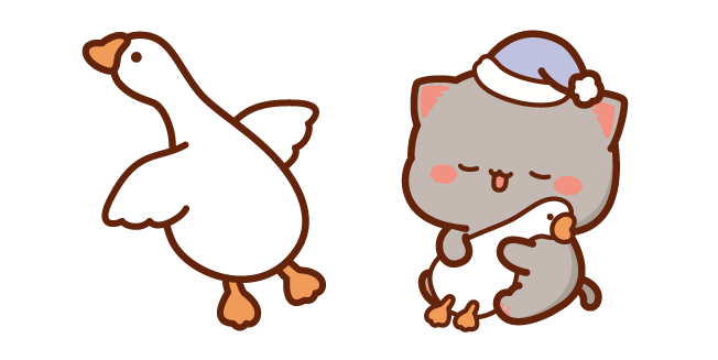 Mochi Mochi Peach Cats Goma and Goose Toy