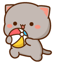 Mochi Mochi Peach Cats Goma and Peach on a Beach pointer