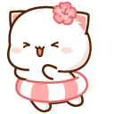 Mochi Mochi Peach Cats Goma and Peach on a Beach cursor