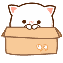 Mochi Mochi Peach Cats Peach and Goma in a Box cursor