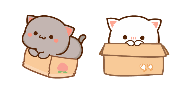 Mochi Mochi Peach Cats Peach and Goma in a Box