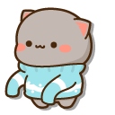 Mochi Mochi Peach Cats Peach and Goma in Sweaters pointer