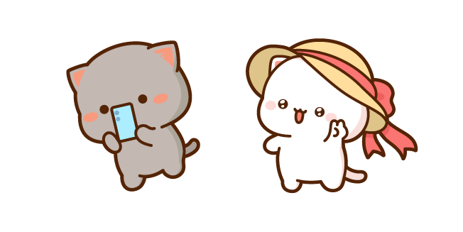 Mochi Mochi Peach Cats Peach and Goma Taking Photos