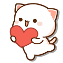 Mochi Mochi Peach Cats Peach and Goma with Hearts pointer