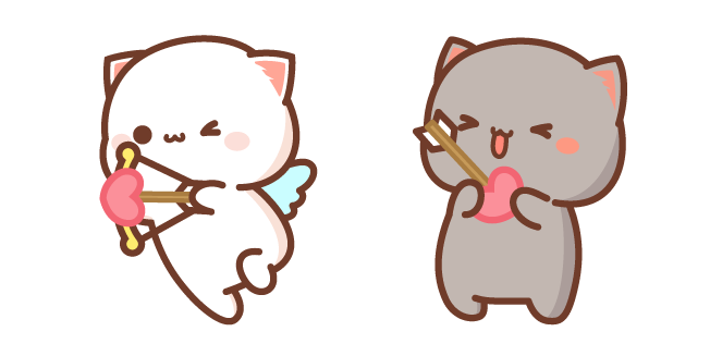 Mochi Mochi Peach Cats Peach Cupid and Goma with Arrow