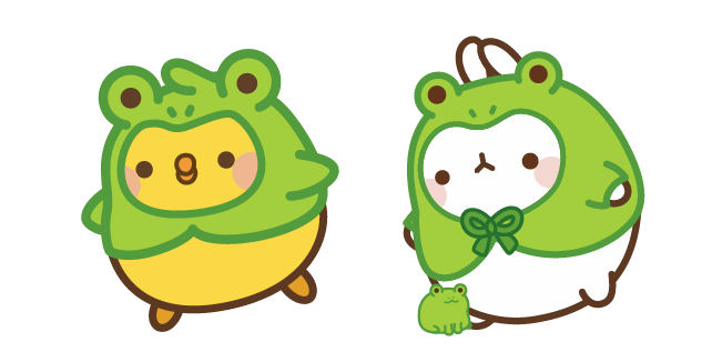 Kawaii Frog Molang and Piu Piu