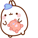 Kawaii Molang and Piu Piu Sleep Time cursor