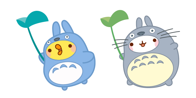 Kawaii Totoro Molang and Piu Piu