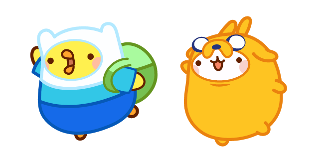 Molang and Piu Piu as Adventure Time Jake and Finn
