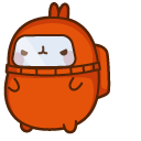 Molang and Piu Piu in Among Us Spacesuits cursor