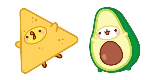 Molang and Piu Piu in Avocado and Nachos Chips Costumes