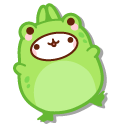 Molang and Piu Piu in Frog Costumes cursor
