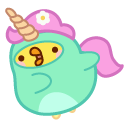 Molang and Piu Piu in Unicorn Costumes pointer