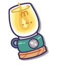 Molang and Piu Piu with Blanket and Lantern pointer