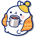 Molang and Piu Piu with Hot Cocoa and Corn cursor